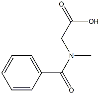 2-[Benzoyl(methyl)amino]acetic acid Struktur