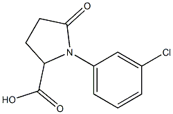 1-(3-chlorophenyl)-5-oxopyrrolidine-2-carboxylic acid Struktur