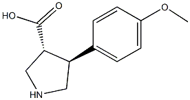 (3R,4S)-4-(4-Methoxyphenyl)pyrrolidine-3-carboxylic acid Struktur