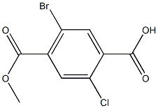 5-bromo-2-chloro-4-(methoxycarbonyl)benzoic acid Struktur