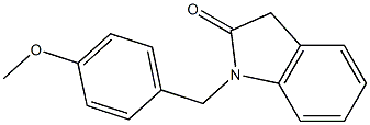 1-(4-methoxybenzyl)-1,3-dihydro-2H-indol-2-one Struktur