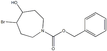 benzyl 4-bromo-5-hydroxyazepane-1-carboxylate Struktur