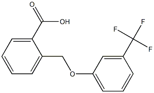 2-((3-(trifluoromethyl)phenoxy)methyl)benzoic acid Struktur