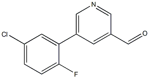 5-(5-chloro-2-fluorophenyl)pyridine-3-carbaldehyde Struktur