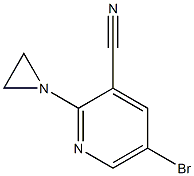 2-(aziridin-1-yl)-5-bromopyridine-3-carbonitrile Struktur