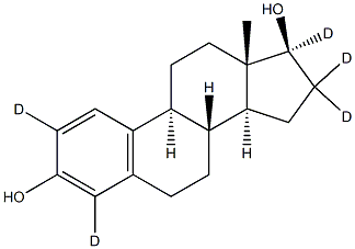 17b-Estradiol-2,4,16,16,17-d5 Struktur