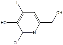 2-Chloro-6-(hydroxymethyl)-4-iodopyridin-3-ol Struktur