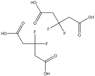 3,3-Difluoropentane-1,5-dioic acid, 2,2-Difluoropropane-1,3-dicarboxylic acid Struktur