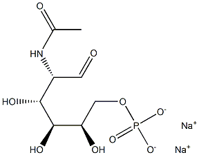 N-Acetyl-D-mannosamine-6-phosphate disodium salt Struktur