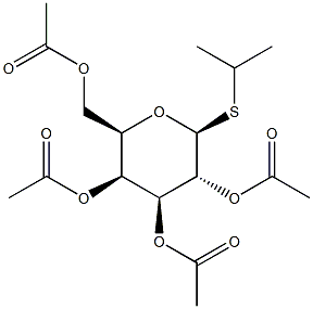 Isopropyl 2,3,4,6-tetra-O-acetyl-b-D-thiogalactopyranoside Struktur