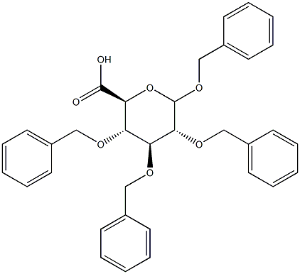 2,3,4-Tri-O-benzyl-D-glucuronide benzyl ester Struktur