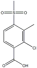 2-chloro-3-methyl-4-methylsulfonylbenzoic acid Struktur