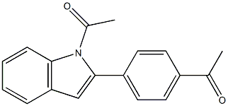 1-acetyl-2-(4-acetylphenyl)indole Struktur