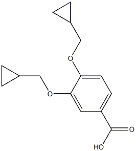 3,4-di(Cyclopropylmethoxy)-benzoic acid Struktur