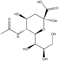 N-Acetyl-L-neuraminic acid Struktur