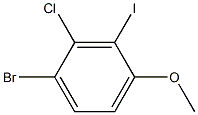 1-Bromo-2-chloro-3-iodo-4-methoxy-benzene Struktur