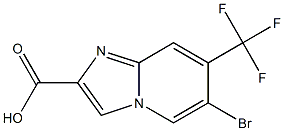 6-Bromo-7-trifluoromethyl-imidazo[1,2-a]pyridine-2-carboxylic acid Struktur