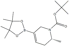 tert-butyl (2R)-2-methyl-5-(4,4,5,5-tetramethyl-1,3,2-dioxaborolan-2-yl)-3,6-dihydro-2H-pyridine-1-carboxylate Struktur