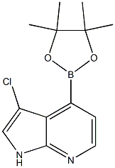 3-chloro-4-(tetramethyl-1,3,2-dioxaborolan-2-yl)-1H-pyrrolo[2,3-b]pyridine Struktur