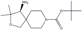 tert-butyl (S)-4-amino-3,3-dimethyl-2-oxa-8-azaspiro[4.5]decane-8-carboxylate Struktur