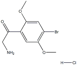 2-Amino-1-(4-bromo-2,5-dimethoxyphenyl)ethanone Hydrochloride Struktur