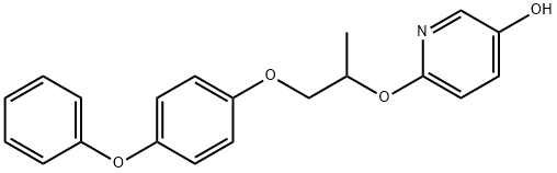 6-[1-Methyl-2-(4-phenoxyphenoxy)ethoxy]-3-pyridinol Struktur