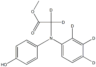 Methyl N-(4-Hydroxyphenyl)-N-phenylglycinate-d5 Struktur