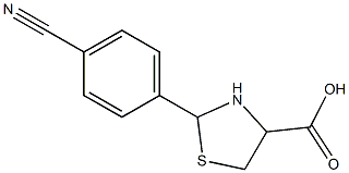 2-(4-CYANO-PHENYL)-THIAZOLIDINE-4-CARBOXYLIC ACID Struktur