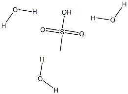 Methanesulfonic acid trihydrate Struktur