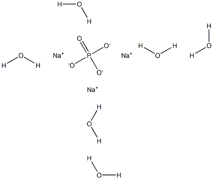 Sodium orthophosphate hexahydrate Struktur