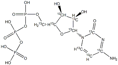 Cytidine 5'-Triphosphate-13C9 Struktur