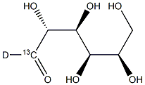 D-Glucose-1-13C:1-D Struktur