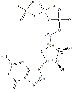 Guanosine 5'-Triphosphate-13C10 Struktur