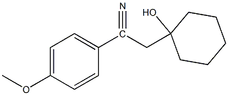 1-(p-methoxyphenyl-cyano)-methylcyclohexanol Struktur