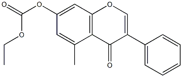 5-methyl-7-hydroxyisoflavone ethyl carbonate Struktur