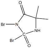 2,3-dibromo-5,5-dimethylhydantoin Struktur