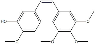 (Z)-3,4,5,4',-tetramethoxy-3'-hydroxystilbene Struktur