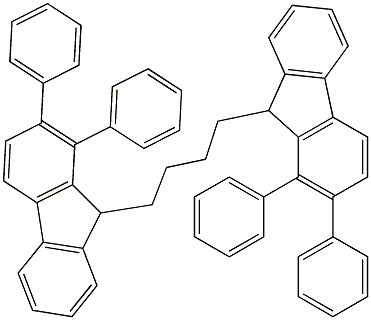 1,4-bis(diphenylfluorenyl)butane Struktur