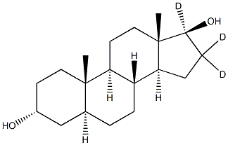 5a-Androstan-3a,17b-diol-16,16,17-d3 Struktur