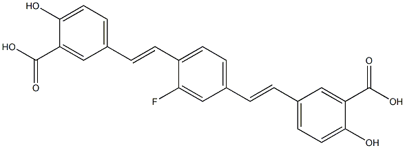 1-Fluoro-2,5-bis(3-carboxy-4-hydroxystyryl)benzene,1%DMSOsolution Struktur