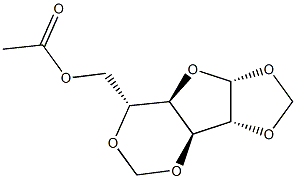 6-O-Acetyl-1,2:3,5-di-O-methylidene-a-D-glucofuranose Struktur