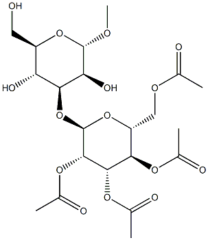 Methyl3-O-(2,3,4,6-tetra-O-acetyl-a-D-mannopyranosyl)-a-D-mannopyranoside Struktur