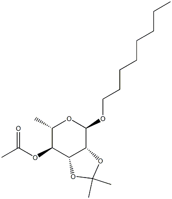 Octyl4-O-acetyl-2,3-O-isopropylidene-a-L-rhamnopyranoside Struktur