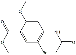 2-methoxy-4-acetylamino-5-bromo methyl benzoate Struktur