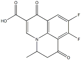 8,9-difluoro-3-methyl-6-oxo-2,3-dihydro-6h-1-oxo-3a-aza-phenalene-5-carboxylic acid Struktur