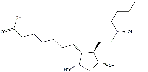 7-[(1R,2R,3R,5S)-3,5-dihydroxy-2-[(3S)-3-hydroxyoctyl]cyclopentyl]heptanoic acid Struktur