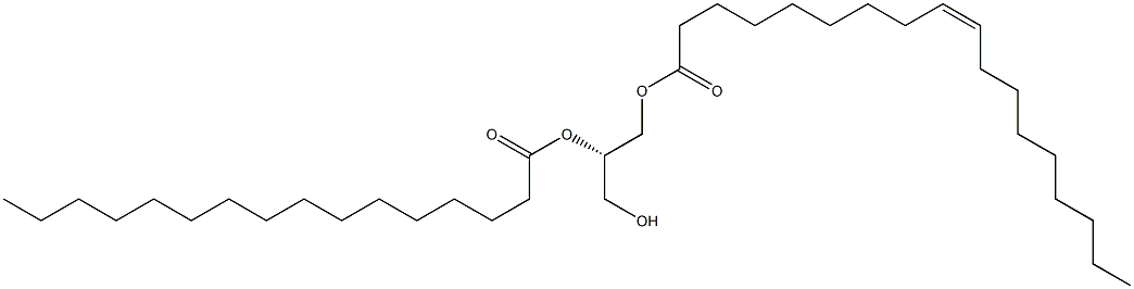 1-(9Z-octadecenoyl)-2-hexadecanoyl-sn-glycerol Struktur