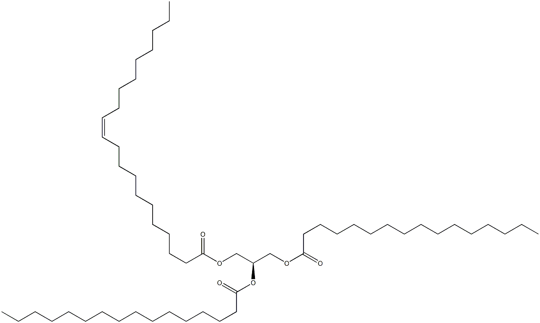 1,2-dihexadecanoyl-3-(11Z-eicosenoyl)-sn-glycerol Struktur