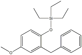 (2-Benzyl-4-methoxy-phenoxy)-triethyl-silane Struktur