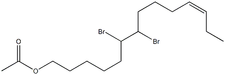 6,7-Dibromo-Z-11-tetradecene-1-ol acetate Struktur